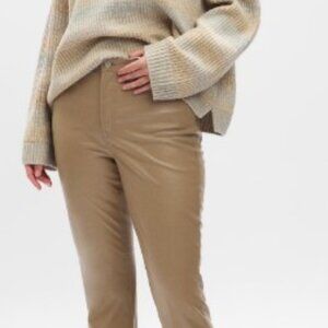Gap High Rise Vegan Leather Vintage Slim Pants Size 4